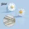 Plated Earrings 1 Pair Stud Mini Chrysanthemum Design Ear