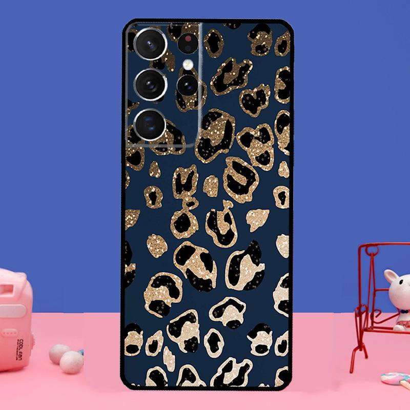 Leopard Print Black Cheetah Pattern Case For Samsung Galaxy S21 S22 Ultra S20 FE S8 S9 S10 Note 10 Plus Note 20 Ultra Coque