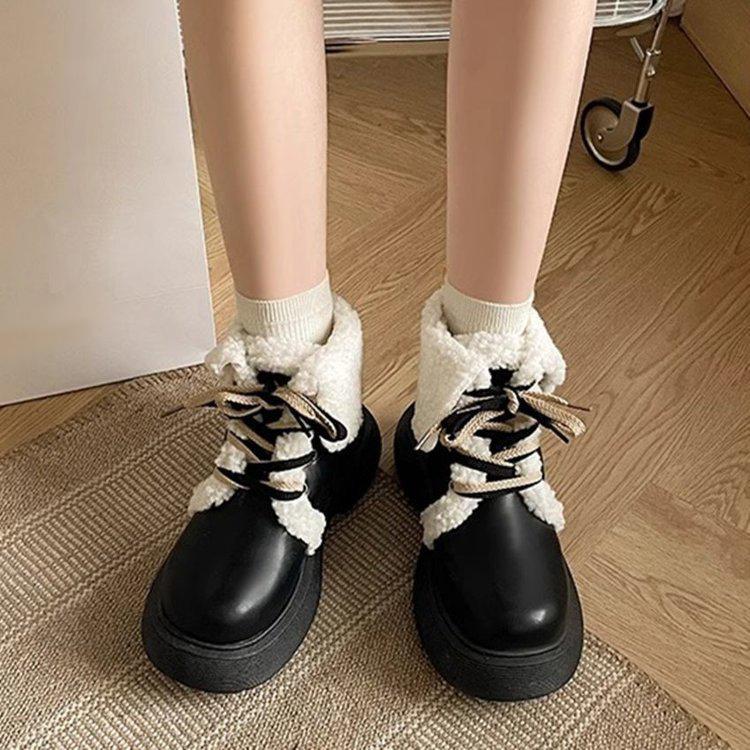 Snow Boots Calf Women's Boot Wool Women's Warm Shoes Winter