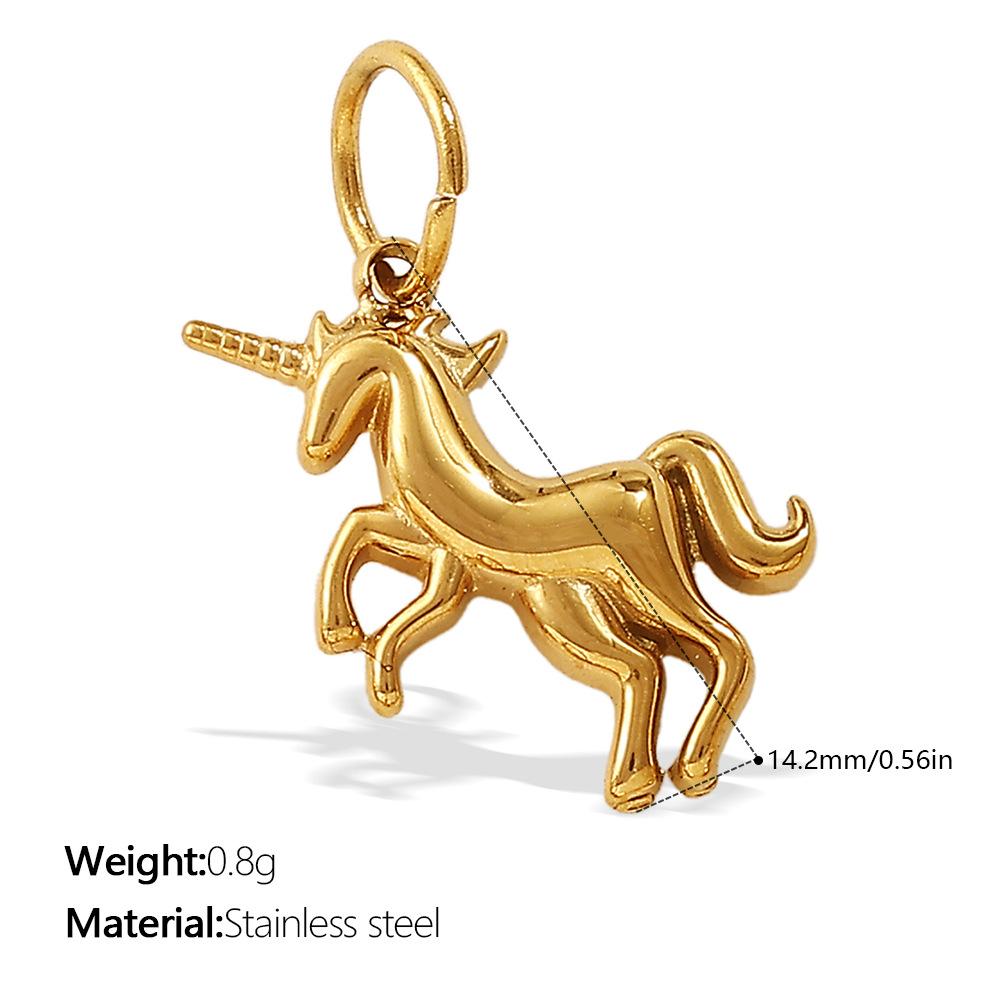 European and American creative gold mini DIY butterfly love pendant collection stainless steel plated 18K gold compact accessories