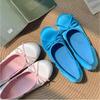 Women Flats Fashion Classic Silk Ballet Shoes Women Spring Fashion Pink Satin Silver Mary Jane Shoes Shallow Elegant Single Shoe