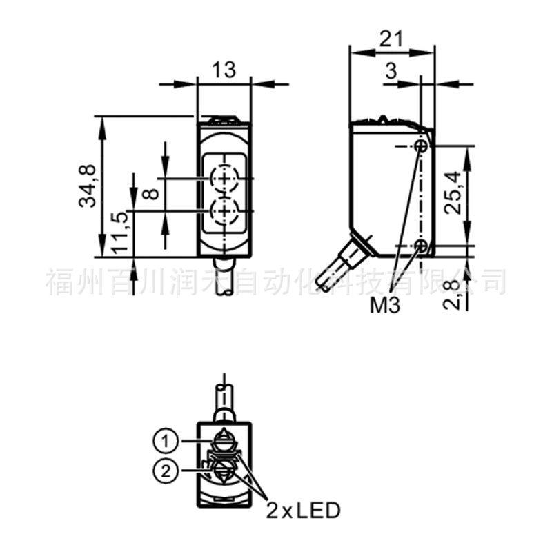 IFM O6H304 Durable Diffuse Reflective Photoelectric Switch with Background Suppression