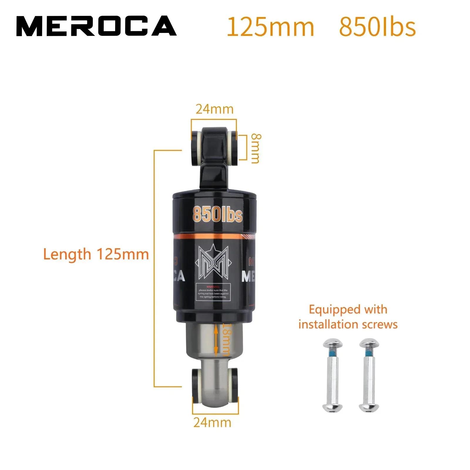MEROCA Bicycle Oil Spring Shock Absorber Scooter Mountain Bike Rear Shock Absorber Spring Rear Tank 125 150 165mm 125mmx850lbs