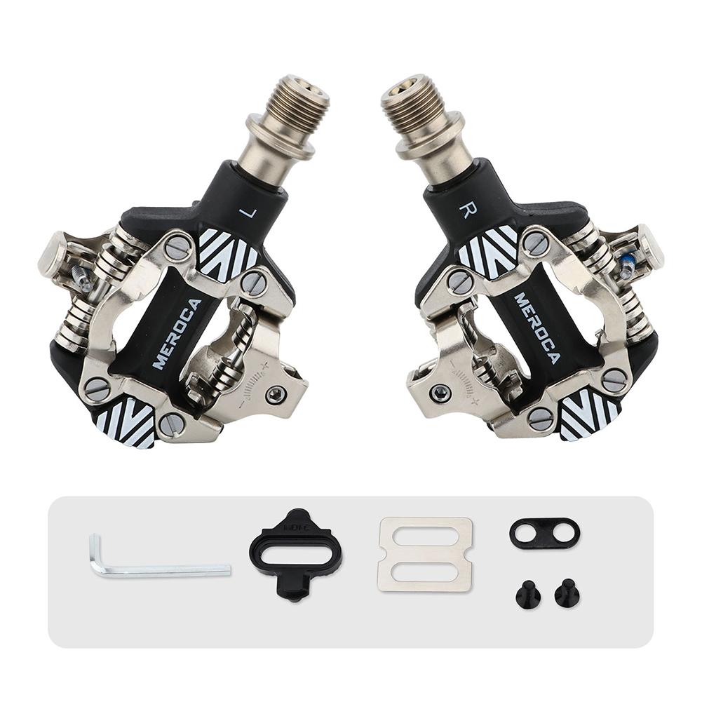 

1 пара педалей для горного велосипеда, водонепроницаемые, с герметичным подшипником, самозапирающиеся, система SPD, ультралегкие компоненты для велосипеда black #1