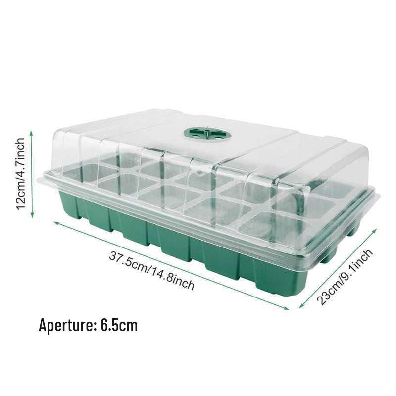 Thickened Seedling Tray with Transparent Lid & Rotating Switch - 6/12 Holes for Heat & Moisture Retention