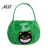 Soft Plush Pumpkin Basket Halloween Candy Bag, Cartoon Velvet Treat Tote for Portable Bucket Kids, Reusable Trick or Handbag, Party Favor