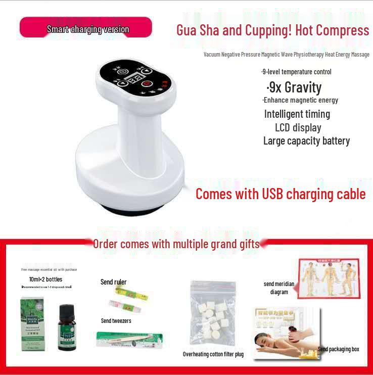 Smart Electric Gua Sha Vacuum Cupping & Heating Massage Device