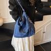 Borsa a Spalla in Denim di Grande Capacità Borsa a Tracolla Versatile Borsa Hobo Sling alla Moda Borsa