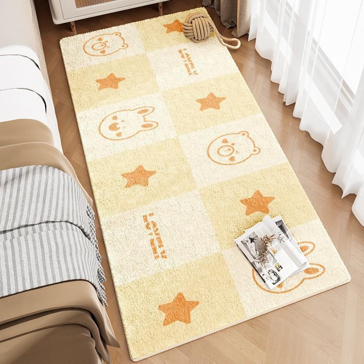 Bedside Carpet, Bedroom Girls' Bedside Carpet Room Insulation Dirt Resistant Bay Window Mat