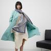 Striped Imitation Cashmere Double-Sided Scarf Simple Fashion Color Matching Warm Shawl Thickened Fringed Scarf Women