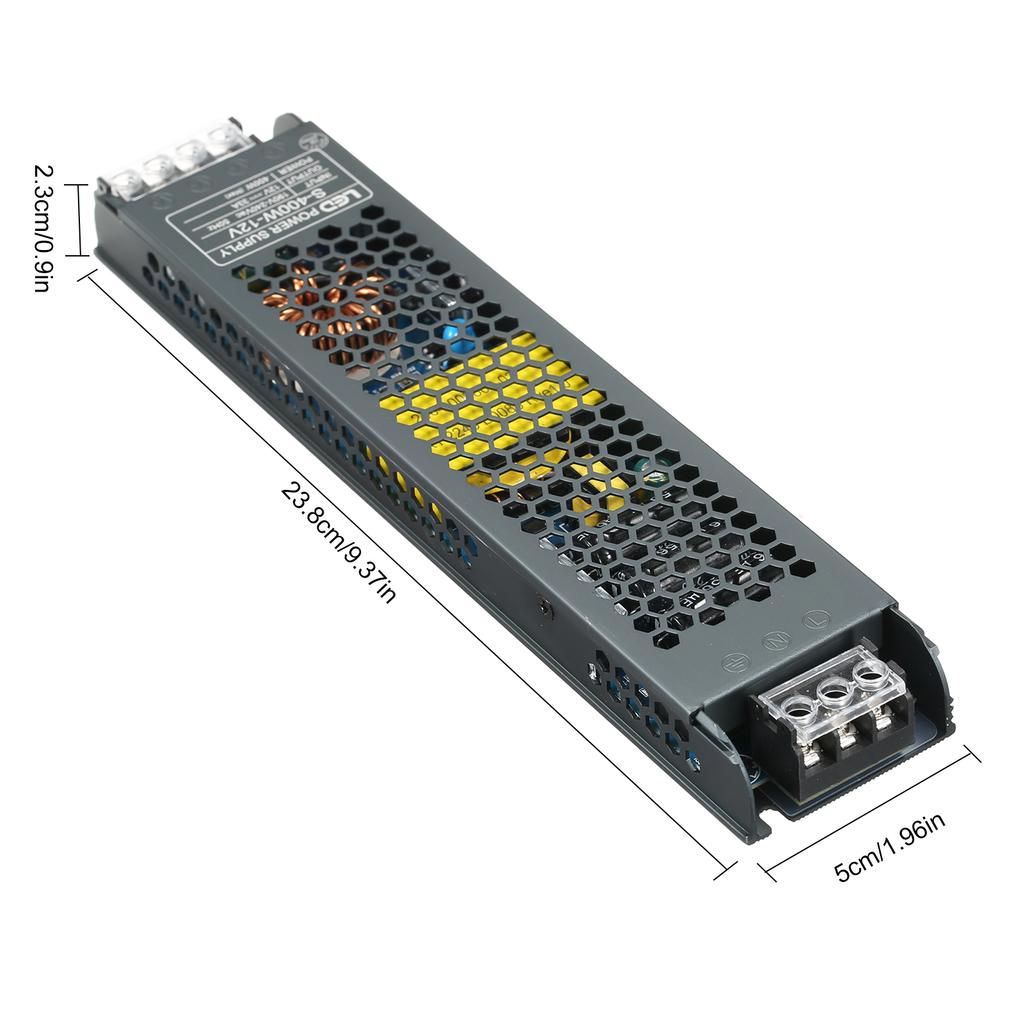 Neoglint Ultra Thin Power Supply Adapter Transformer for LED Strip Light AC190V 240V to DC 24V 8.3A 200W Power Supply