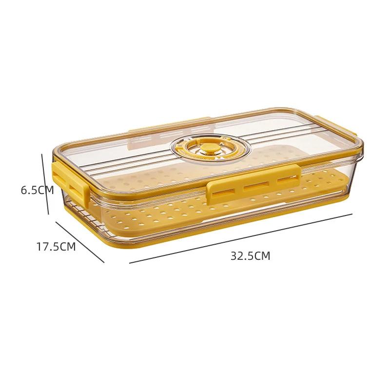 1PCS Timekeeping Kitchen Fridge Organizer Storage Box Lid Refrigerator Thickened Food Pantry Storage Drawer Box Containers Tools 6460₽