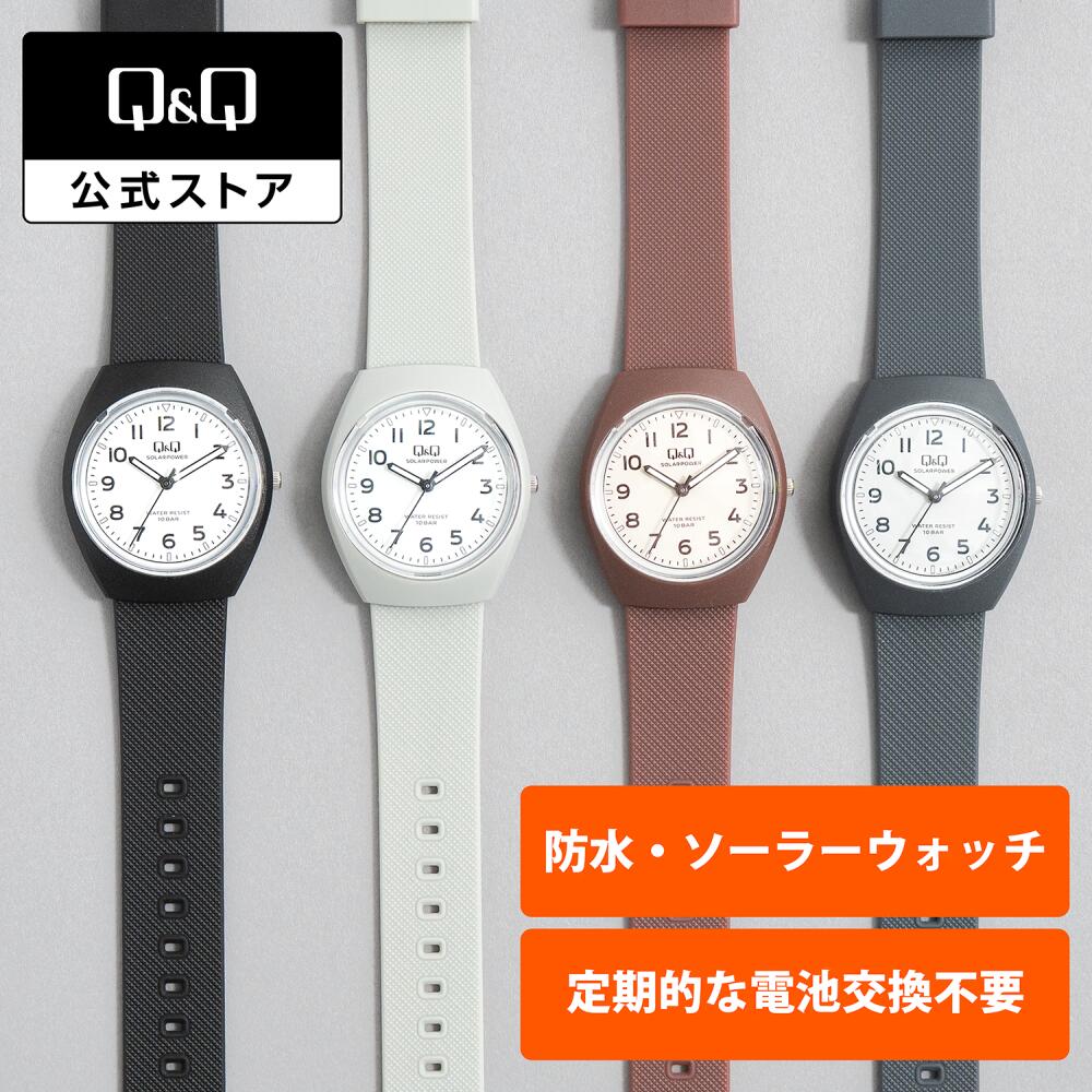 QQ Official Citizen Solar Charging Watch Lightweight 10 ATM Water Resistant E11A Analog Easy Read White Black Gray Mens Womens Kids Life Stylish High