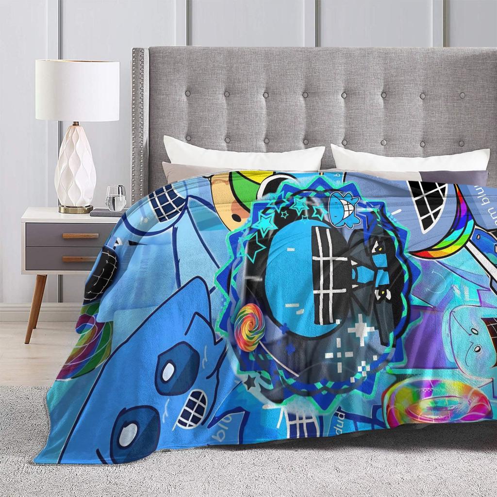 Bluudude Gubby Spawn Point Blankets Forsaken Game Picnic Flannel Throw Blanket For Couch Chair Sofa Bed Soft Bedspread Gift Idea
