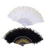 Lolita Feather Lace Pearl Retro Fan Flower Wedding Gorgeous Tea Party Manga Exhibition Photo Props
