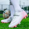 Größe 29-39 TF/FG Kinderfußballschuhe Leder Klettverschluss Fußballschuhe Kinder Mode Pink Kinder Sneaker Jungen Futsalschuhe