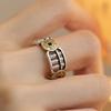 Ethnic Fashion Rings Featuring Retro Abacus Bead And Copper Coin Designs Adjustable For Daily Wear Symbol Of Fortune