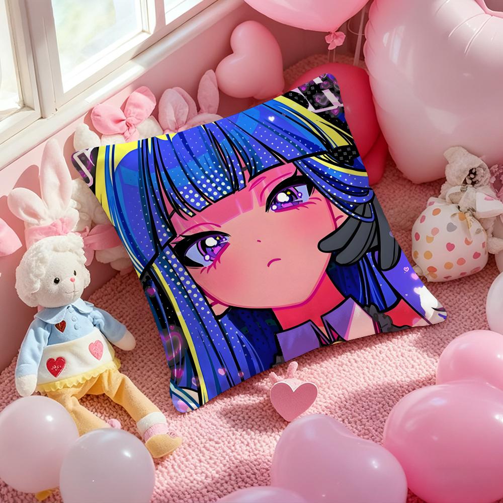Anime Muse Dash Girl Cushion Cover Pattern Printed Pillowcase for Living Room Sofa Cushion Cover & Bedroom Decor