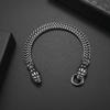 Double Headed Snake Bracelet Men Stainless Steel Ring Buckle Bracelet Punk Motorcycle Party Jewelry Accessories