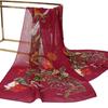 Medium and high quality chiffon printing gift silk scarf fashionable versatile women's scarf sunscreen decorative yarn petals