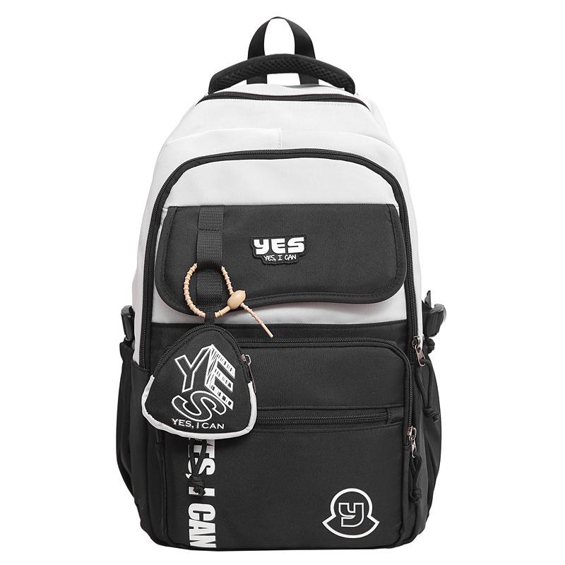 Schoolbag Student High Value Large Capacity School Bag Male Casual Backpack Outdoor Travel Computer Bag Simple Multifunctional Backpack