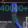 1m USB-C To USB-C Cable Digital Display 3A/20V 60W Fast Charging Braided Data Cord for Smartphones Tablets