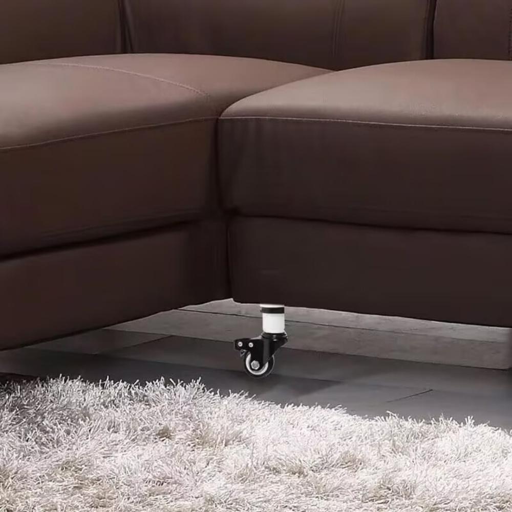 4 db állítható bútábláb, fehér, kerekekkel mozgatható, asztallábak, szekrénylábak, kerekekkel forgatható, bútáblábak emelése