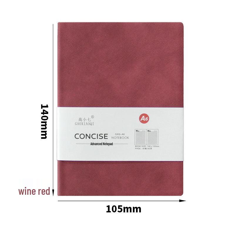 Ultra-Thick A5 Leather-Covered Student Notebook: Retro B5 Diary, Stylish and Simple Design A6 80 sheets