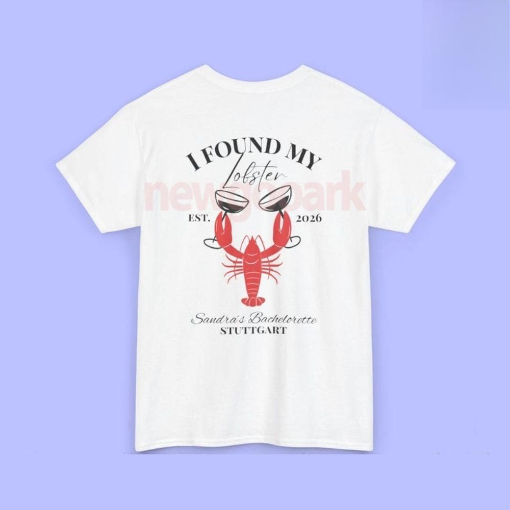 I Found My Lobster Bride Crew Bachelorette Shirt Women Unisex Casual Cotton Graphic T Shirts Creative Streetwear Red Lobster S