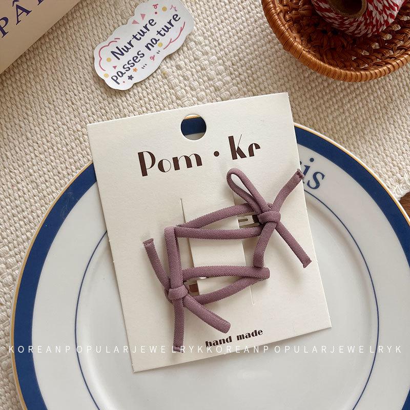 Korean Style Autumn/Winter Fabric Bow Hair Clip for Girls