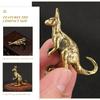 Kleine Känguru-Statue, Messing-Ornament, Gold-Dekor, kreative Desktop-Skulptur, Vintage-Spielzeug