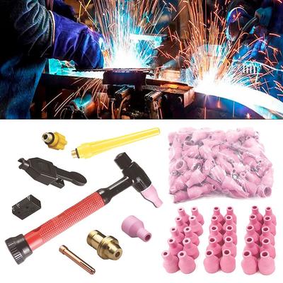 20 Stück 4/5/6*30mm QQ150A Keramikdüse Porzellandüse Schweißbrenner Argon-Lichtbogenschweißen TIG-Schweißer Zubehör Montage