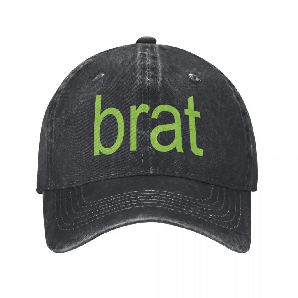 Brat Green Baseball Caps Fashion Distressed Denim Washed Charli XCX Album Sun Cap Style Outdoor Adjustable Caps Hat