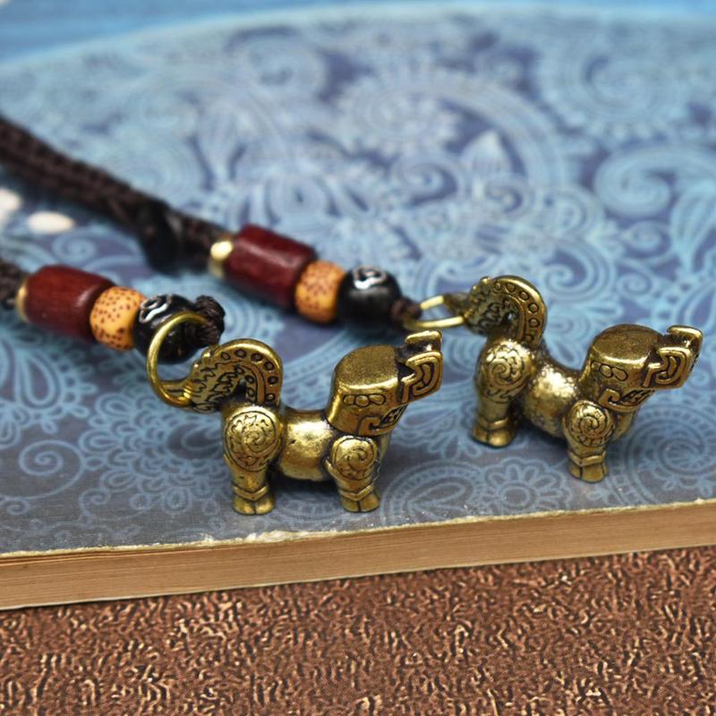 1Pcssanxingdui Brass Divine Beast Ornament Keychain Pendant Backpack Pendantgift Gift Tourism Commemoration