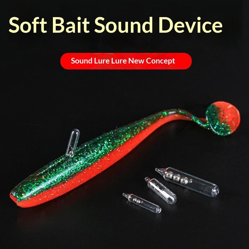 10Pieces Tube Glass Shake Ball Rattle Ball Fishing For Soft Lure Worm Bait ,Fishing Accessory Tackle