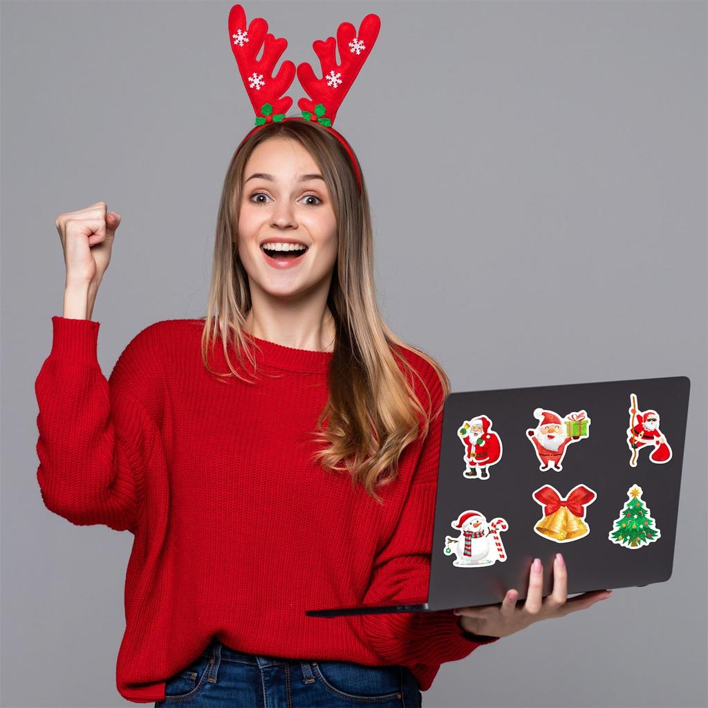 50 Pcs Christmas Stickers, Festival Gifts, Decoration, Small Patterns, Handbooks, Stationery Boxes, Stickers