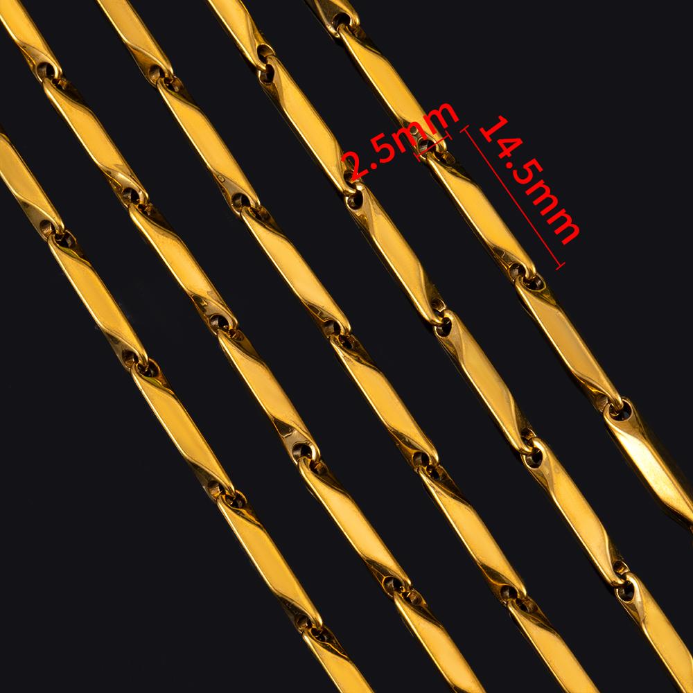 1meter Stainless Steel Gold Plated Link Chains Bulk for DIY Men Hip Hop Jewelry Making Necklace Bracelet Bag Chain Multi Styles