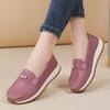 High Quality 100% Cowhide Large-sized Anti-slip Women's Shoes Casual Women's Loafers Thick-soled Lightweight Women's Sneakers