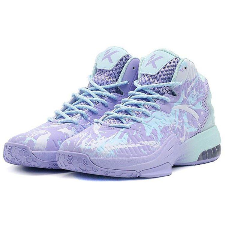 Anta KT3 KT Team Shock Absorbers Slip Resistant Abrasion Resistant High top Basketball Shoes Men's Purple Blue 11741105-7
