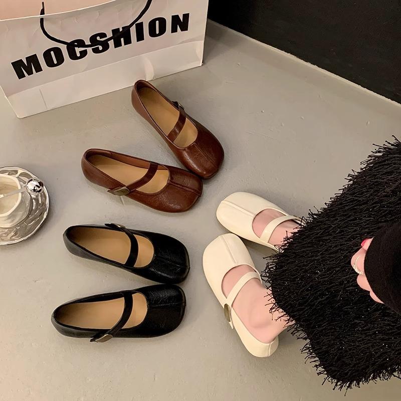 Small Leather Shoes, Fashionable and Versatile Retro 2025 Spring and Summer High-value Mary Jane Flat-soled Soft-soled Doudou Single Shoes Women