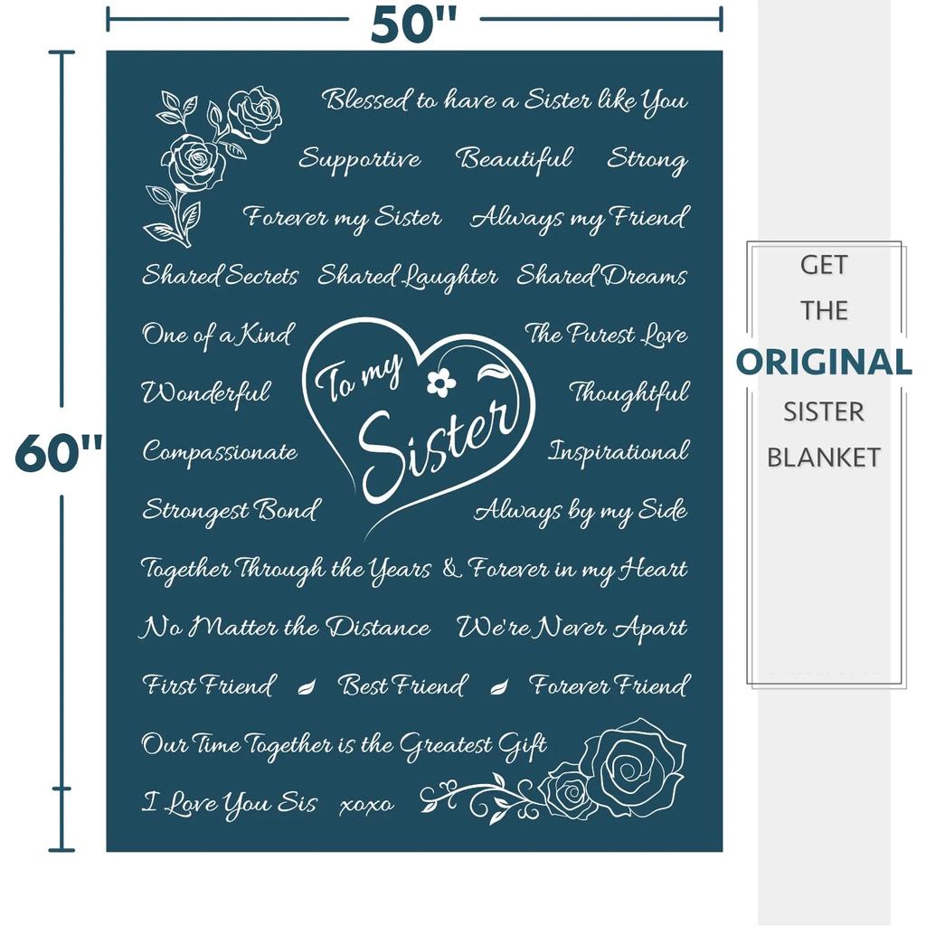 Prezenty dla siostry Kocyk od siostry Prezenty urodzinowe Szwagierka Brat Bday Siostry, które mają wszystko Prezenty Rzut kocem