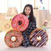 38/60cm Donut Food Toy Colorful Stuffed Ring Shaped Decor Plushie Head Pillow Seat Cushion for Chair Indoor Floor Sofa Gift