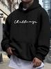 Casual Printed Fleece Hoodie Suitable for Autumn and Winter
