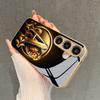 Lion letter A pattern glass phone case suitable for Samsung Galaxy S26 S25 S24 S22 S21 S20 FE/Ultra/Plus anti fall back cover