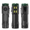800MAH Superhelle Taschenlampe Mini Wasserdicht Drei Augen Kleine Taschenlampe USB Scheinwerfer Kappenclip-Licht Angeln Outdoor Starkes Licht Tragbar