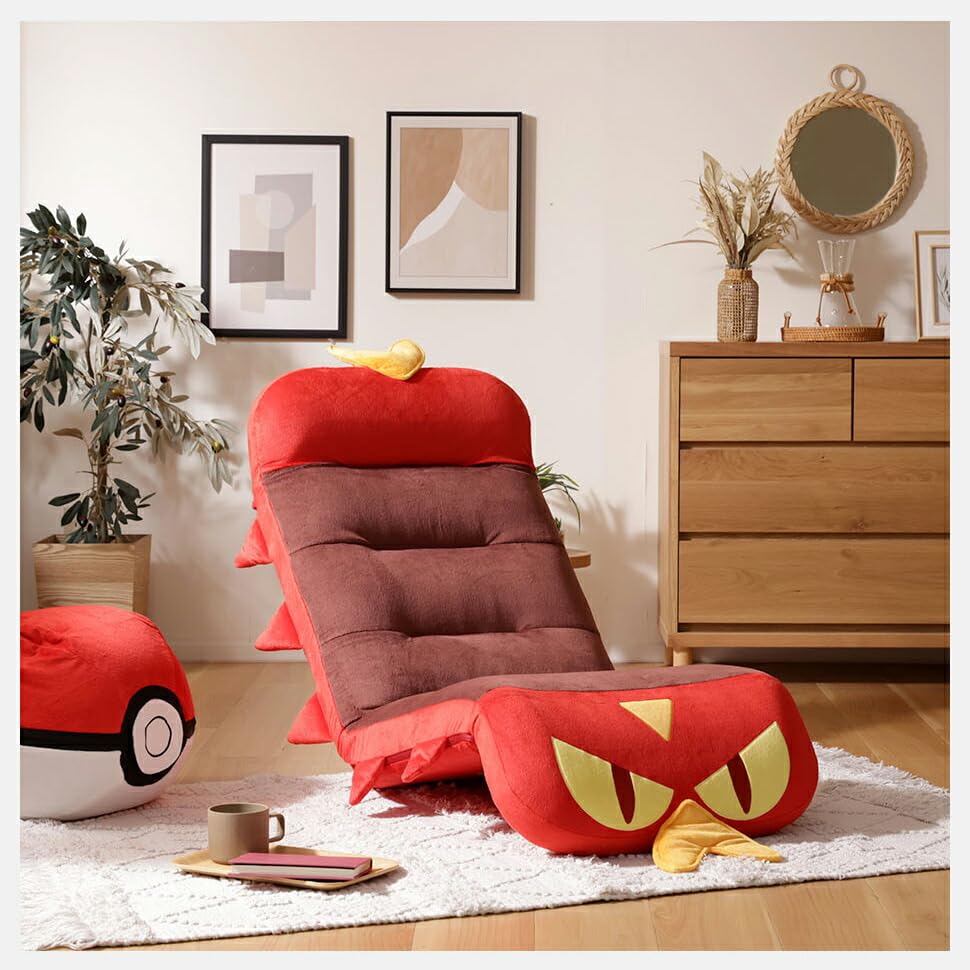 Seltan Yakude Chair Pokemon 1 Seater Head and Leg Reclining Made in Japan A1400a-a-653RED/743RBR/741YE/742ORG