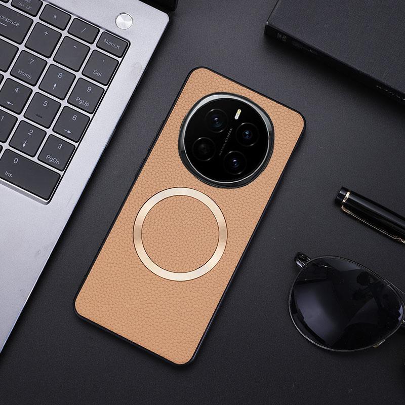 

Чохол для Honor Magic7 Pro 5G, сумісний із задньою кришкою MagSafe зі штучної шкіри та TPU Gold