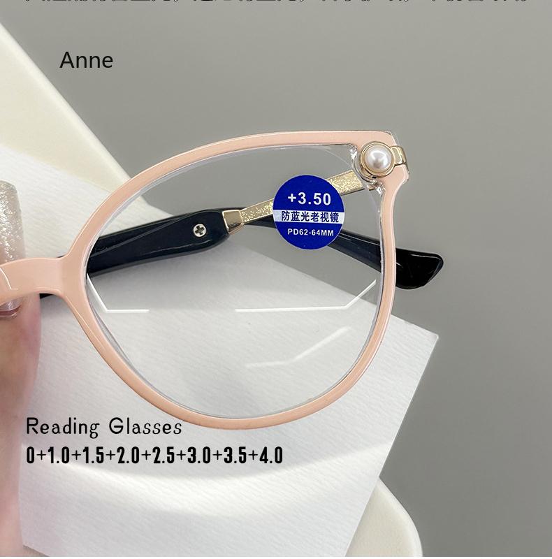 Neue Perlen Lesebrillenfassung Elegante Damen Katzenaugen Alterssichtigkeit Brille Europa&Amerika 0...+4.0 gafas