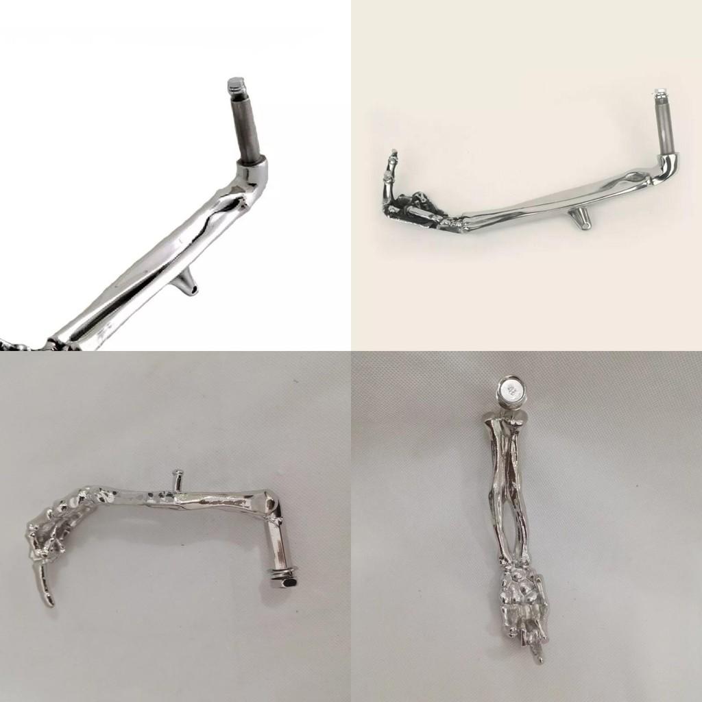Artistic Creative Motorcycle Kickstands Quirky Alloy Stand For Home Decoration Silver