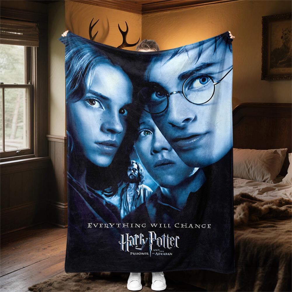 1pc Harry Potter,Prisoner of Azkaban Outdoor Flannel Throw Blanket All Season Soft Warmth,Home Decor 1031243